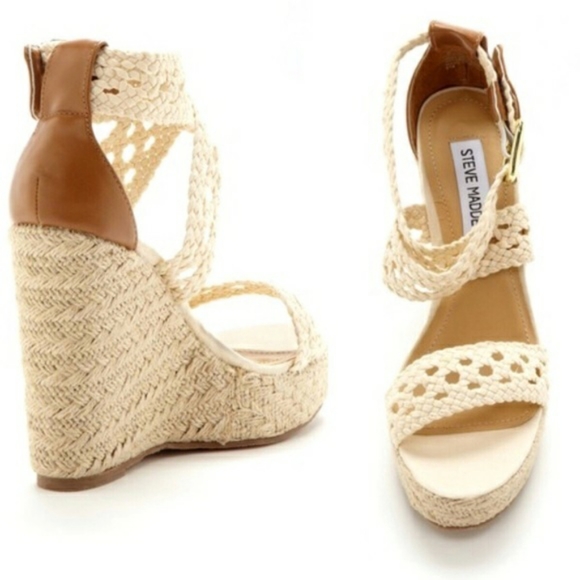 steve madden woven wedge
